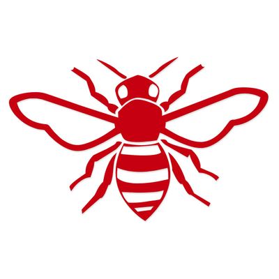 Applicable Pun Honey Bee - Vinyl Decal for Outdoor Use on Cars, ATV, Boats, Windows and More - Red 4 inch