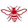 Applicable Pun Honey Bee - Vinyl Decal for Outdoor Use on Cars, ATV, Boats, Windows and More - Red 4 inch view 1