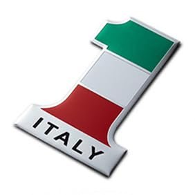 2019 NO.1 Flag 3D Metal Car Emblems Sticker for Ford, Toyota, Mitsubishi, Honda, BMW, Mercedes Logo (Italy)