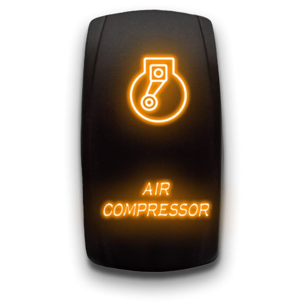 AIR Compressor -Laser Etched 5-Pin Double Pole Single Throw AIR Compressor Maintained ON-Off DPST Toggle Switch 20A 12V