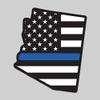 2-Pack Arizona State Outline American Flag Overlay Thin Blue Line Vinyl Decal Sticker | 5-Inches | Premium Quality Vinyl Decal | Laminated with UV Protective Laminate | PD2798 view 1