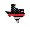 ION Graphics Magnet Distressed Thin Red Line Texas State Shaped Subdued US Flag Magnetic Vinyl fire TX 5" Car Magnet Bumper Sticker view 1