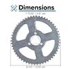 AlveyTech 8mm 05T Scooter Chain Sprocket with 54 Teeth and 1-5/8" Mounting Hole Circle (x3 Holes) view 4
