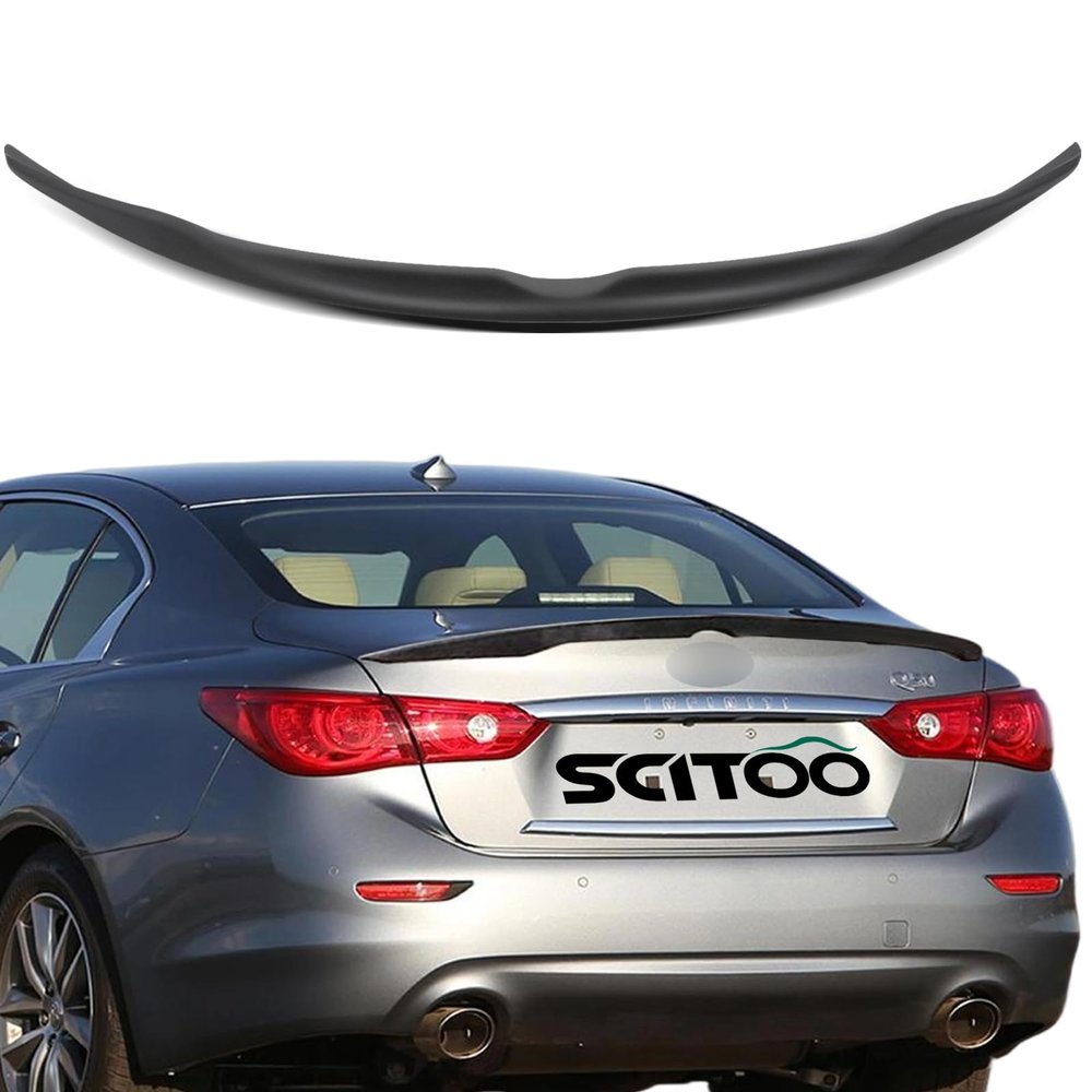SCITOO Black ABS Rear Trunk Spoiler Wing 47.83 Inch x 1.77 Inch