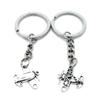 50 PCS Antique Silver Keyrings Keychains Key Ring Chains Tags Clasps AA461 Airplane Aircraft view 1