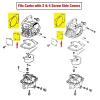 GLM Carburetor Kit for Johnson Evinrude 120, 125, 140, 185, 200, 225, 250 Hp V4 & V6 Looper 1985-1994 Replaces 439078 439079 18-7248 Read Product Description for Exact Applications view 2