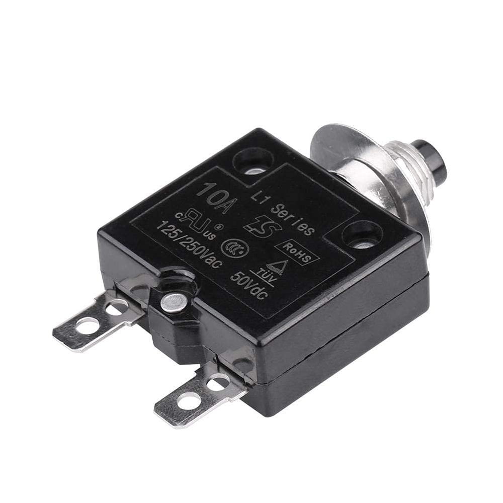 Aramox Reset Switch, 5 A / 8 A / 10 A / 15 A / 18 A / 20 A / 30 A Thermal Switch Reset, Current Overload Device Circuit Breaker Manual Reset Circuit Breaker Overcurrent