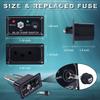Boeray Bilge Pump Switch Rocker Toggle Switch Panel and Fuse DC 12V 24V Max 15A SPST ON/Off Marine Switch Panel 1 Toggle view 2