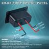 Boeray Bilge Pump Switch Rocker Toggle Switch Panel and Fuse DC 12V 24V Max 15A SPST ON/Off Marine Switch Panel 1 Toggle view 3