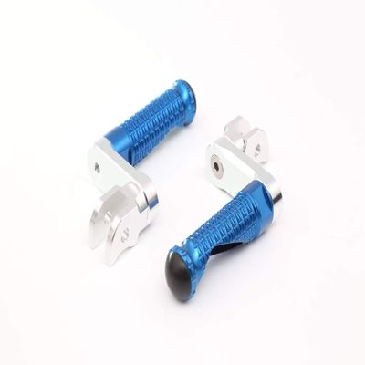 Autobahn88 Motorcycle Footpeg (Front/Rider - GP-Type with 40mm-Extension), compatible with Ducati Monster 1100 /S/EVO (2008-2014) (Blue)