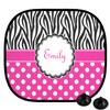 YouCustomizeIt Personalized Zebra Print & Polka Dots Car Side Window Sun Shade view 1