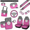 YouCustomizeIt Personalized Zebra Print & Polka Dots Car Side Window Sun Shade view 4