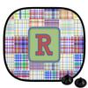 YouCustomizeIt Personalized Blue Madras Plaid Print Car Side Window Sun Shade view 1