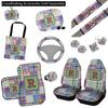 YouCustomizeIt Personalized Blue Madras Plaid Print Car Side Window Sun Shade view 4