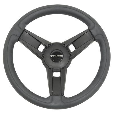 Gussi Italia Giazza Black Premium Italian-Made Steering Wheel for Golf Carts - No Hub Adapter Needed (E-Z-GO TXT/RXV and Tomberlin Emerge)