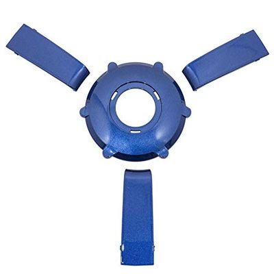 Gussi Italia Giazza Black Premium Italian-Made Steering Wheel for Golf Carts (Blue Metallic Insert Set)