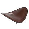 Brown Leather Copper Rivet Motorcycle Solo Driver Saddle Seat for Harely H-onda Sportster Bobber Chopper Custom view 3