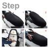 AUTUT Universal Seat Cover for Dirt Bike, Motorcycle Scooter (XL, Dark Red) view 3