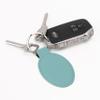 LaserGram Oval Keychain, Motorcycle, Personalized Engraving Included (Teal) view 3
