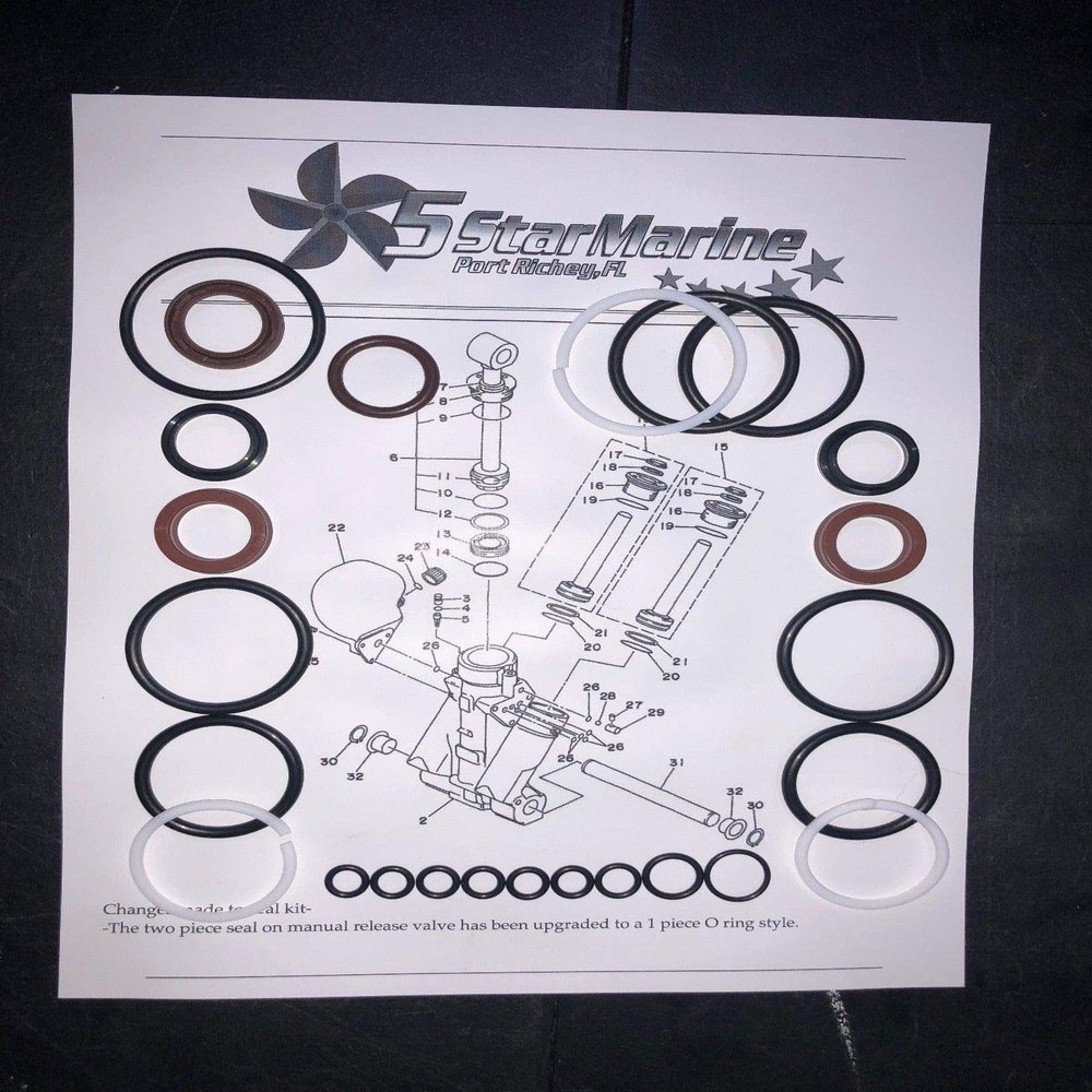 Five Star Marine amaha SHOWA Trim TILT Seal KIT F115 F150 1997-2018 (115-200 2 Stroke) (150-200 HPDI) (150-200 OX66) (225-250 HPDI Vmax) FSM026