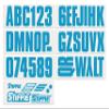 STIFFIE Uniline Blueberry 3" Super Sticky Boat & PWC Registration Decals Numbers Letters Stickers view 3