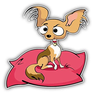 KW Vinyl Magnet Funny Chihuahua Truck Car Magnet Bumper Sticker Magnetic 5"