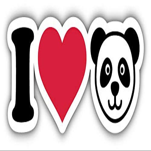 KW Vinyl Magnet I Love Panda Truck Car Magnet Bumper Sticker Magnetic 5"