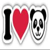 KW Vinyl Magnet I Love Panda Truck Car Magnet Bumper Sticker Magnetic 5" view 1