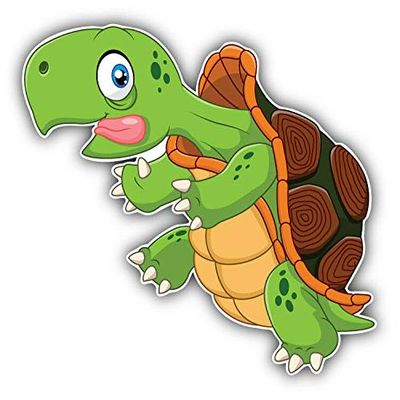 KW Vinyl Magnet Funny Turtle Cartoon Truck Car Magnet Bumper Sticker Magnetic 5"