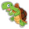 KW Vinyl Magnet Funny Turtle Cartoon Truck Car Magnet Bumper Sticker Magnetic 5" view 1