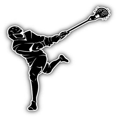 KW Vinyl Magnet Lacrosse Player Silhouette Truck Car Magnet Bumper Sticker Magnetic 5"