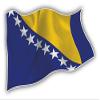 KW Vinyl Magnet Bosnia and Herzegovina Flag Wavy Truck Car Magnet Bumper Sticker Magnetic 5" view 1