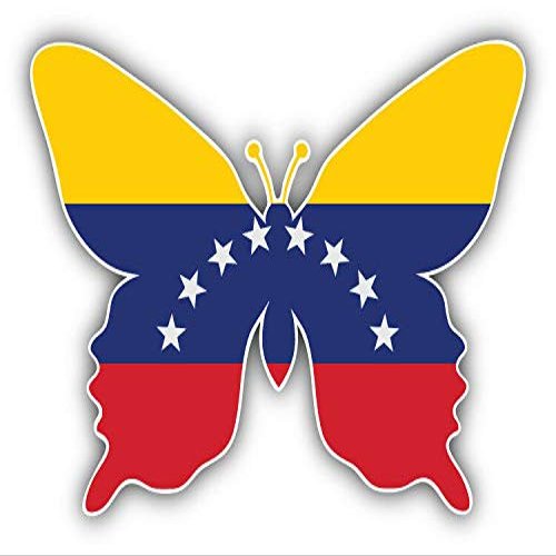 KW Vinyl Magnet Venezuela Butterfly World Flag Truck Car Magnet Bumper Sticker Magnetic 5"