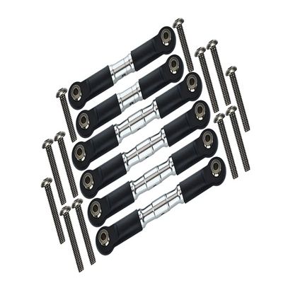 GPM for Arrma Granite 4x4 / Big Rock Crew Cab 4x4 Upgrade Parts Stainless Steel Adjustable Tie Rods - 6Pc Set Silver