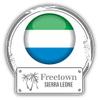 KW Vinyl Magnet Freetown Sierra Leone World Flag Badge Truck Car Magnet Bumper Sticker Magnetic 5" view 1