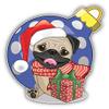 KW Vinyl Magnet Christmas Pug Dog Truck Car Magnet Bumper Sticker Magnetic 5" view 1