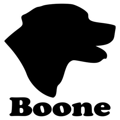 Black | Labrador Retriever Head with Personalized Name 4" x 5" Vinyl Decal | Dog Profile Silhouette Black Yellow Chocolate Lab | Die Cut Sticker | Multiple Sizes Colors