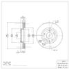 Dynamic Friction Company Front Brake Rotor Fits 2014-2015 Mazda 6 view 2