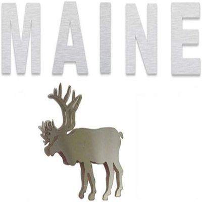 Elite Auto Chrome Stainless Steel Maine & Elk Emblem