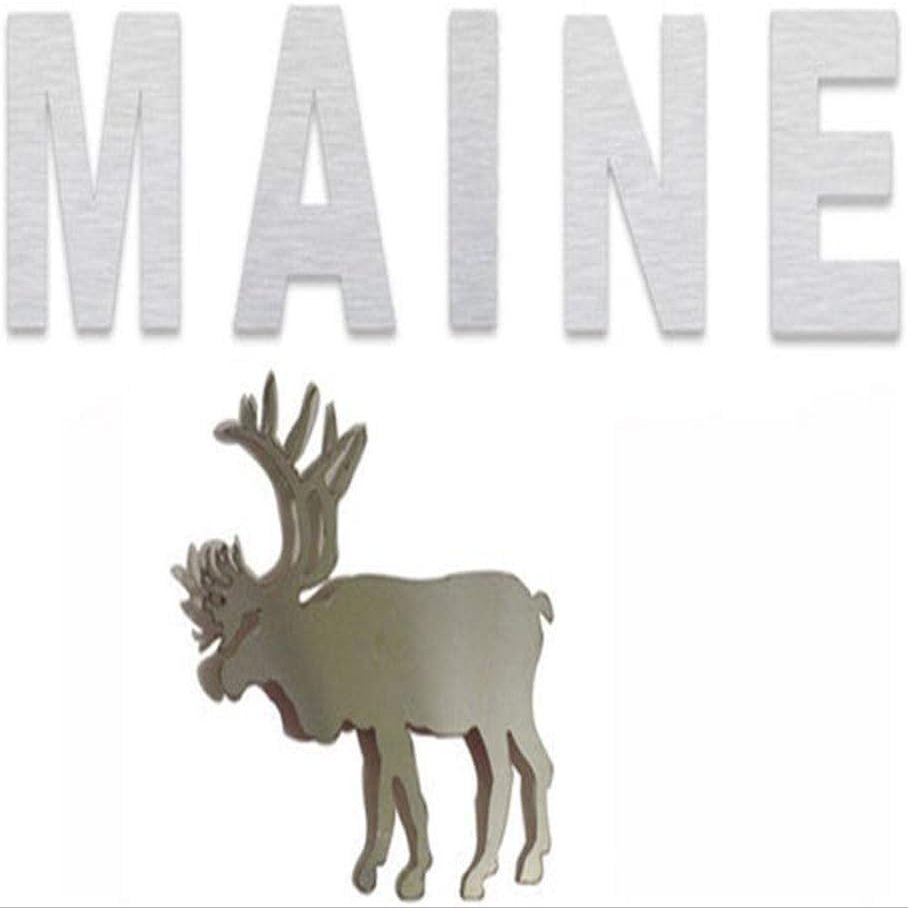 Elite Auto Chrome Stainless Steel Maine & Elk Emblem