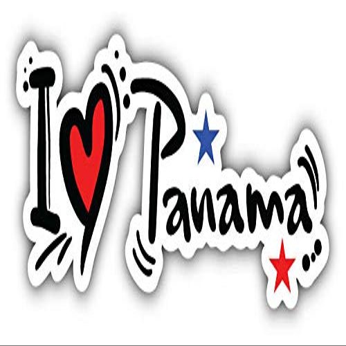 KW Vinyl Magnet I Love Panama Slogan Truck Car Magnet Bumper Sticker Magnetic 5"