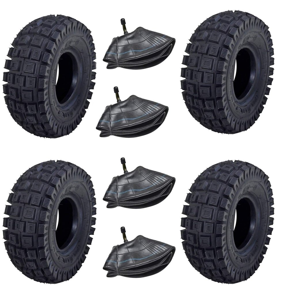 WPHMOTO 4Pcs 3.00-4 Tire and Inner Tube for ATV Go Kart UTV Scooter