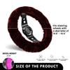 Andalus Brands Luxury Fluffy Car Steering Wheel Covers Genuine Merino Sheepskin, Soft Fuzzy Car Steering Wheel Cover for Women, Universal 14.5-15" Size, Plush Fur Cute Auto Accessories, Dark Red view 3