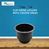 MARINE CITY Stainless Steel Cup Holder Black Carbon Fiber Print, Marine Grade, Center Drain Hole for Boat, Yacht, Ship, Kayak, Poker Table & Countertop (1 Pack) view 2