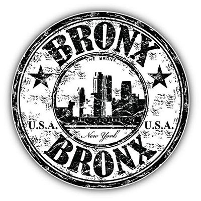 KW Vinyl Magnet Bronx New York USA Grunge Rubber Stamp Travel Bumper Sticker Decal