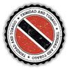 KW Vinyl Magnet Trinidad and Tobago Flag Grunge Rubber Stamp Truck Car Magnet Bumper Sticker Magnetic 5" Decal view 1