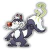 KW Vinyl Magnet Funny Skunk Animal Truck Car Magnet Bumper Sticker Magnetic 5" view 1