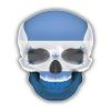 KW Vinyl Magnet Honduras Skull Flag Truck Car Magnet Bumper Sticker Magnetic 5" view 1