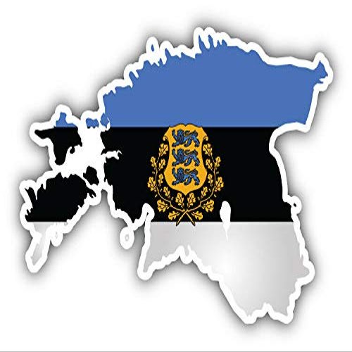 KW Vinyl Magnet Estonia Map Flag Seal Truck Car Magnet Bumper Sticker Magnetic 5"