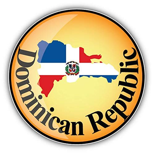 KW Vinyl Magnet Dominican Republic Glossy Map Flag Truck Car Magnet Bumper Sticker Magnetic 5"
